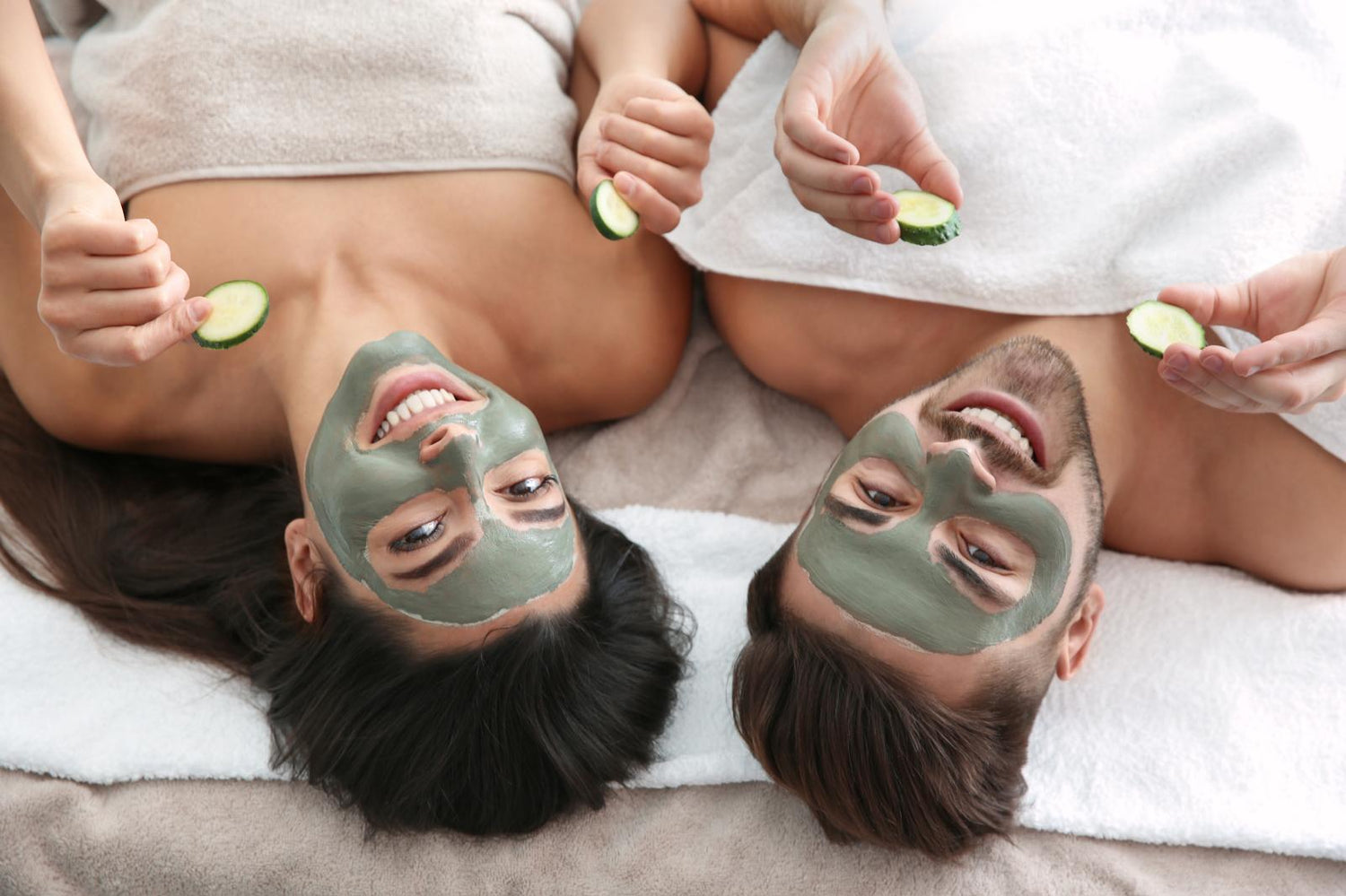 A relaxing skincare ritual