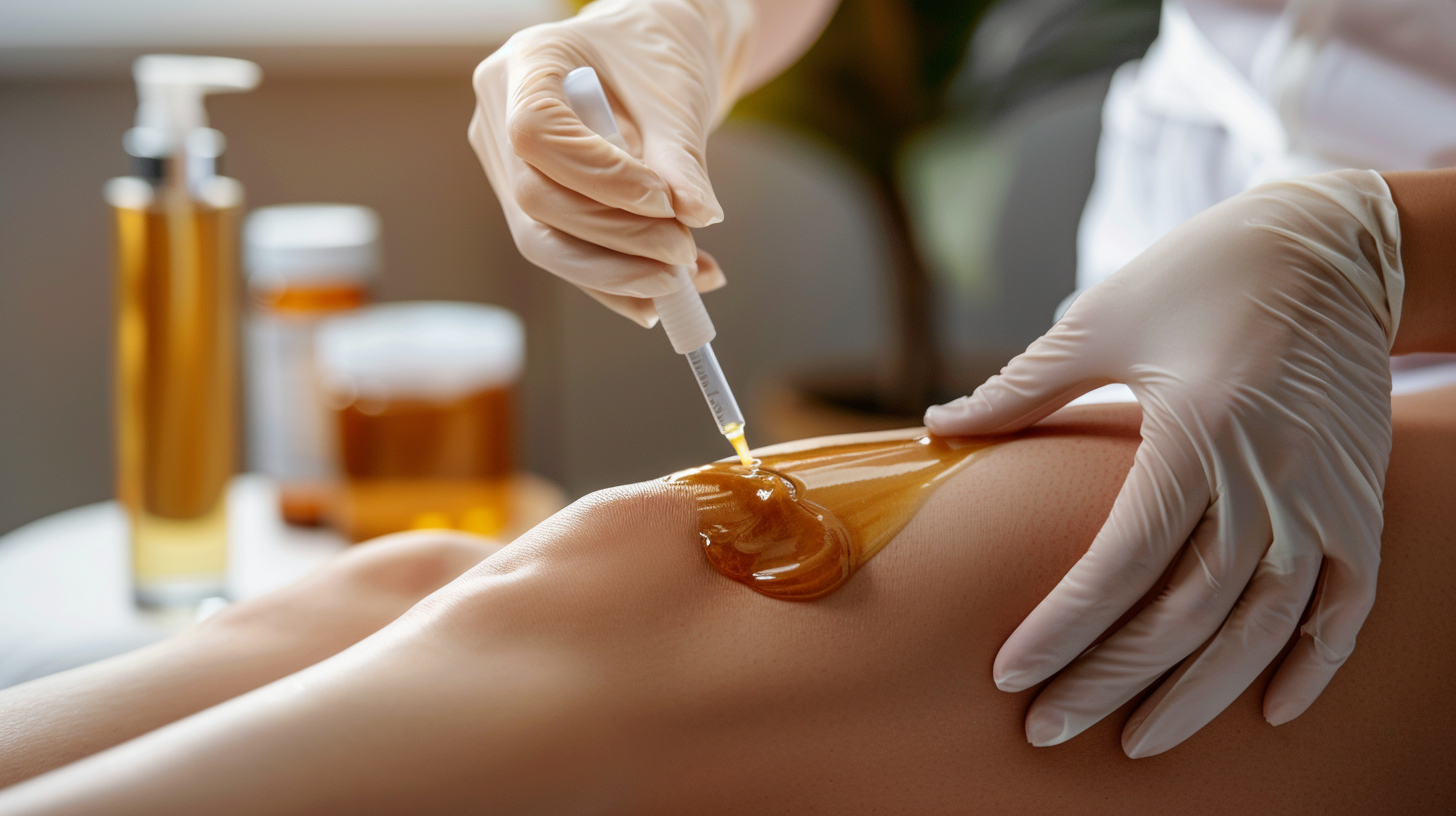 A professional waxing treatment